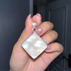 STERLING SILVER MOTHER OF PEARL  NECKLACE